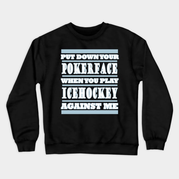 Ice Hockey Body Check Puck Boys Men Gift Crewneck Sweatshirt by FindYourFavouriteDesign